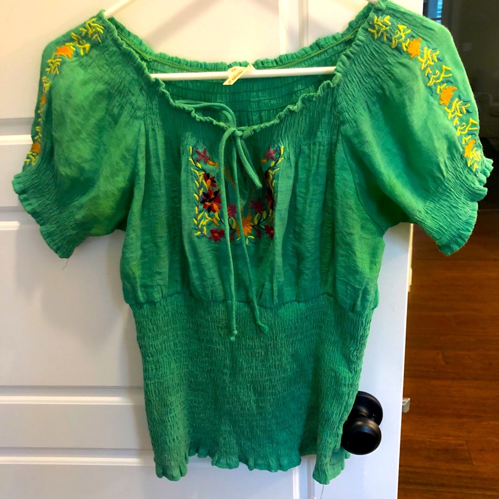 Boho Smocked Floral Top